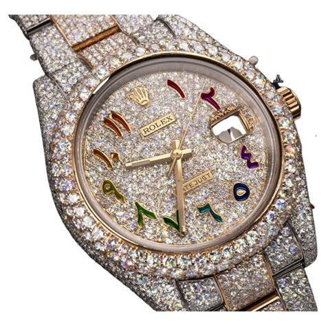 iced out rolex watch|rolex iced out arabic.